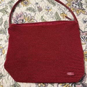 The Sak Cherry Red Knit Shoulder Bag